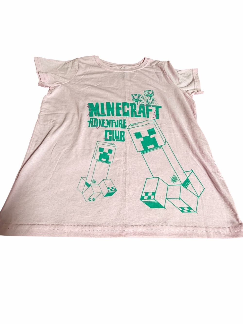 Kids' Pink Adventure Club Tee MINECRAFT SIZE 10/12 - Picture 7 of 8